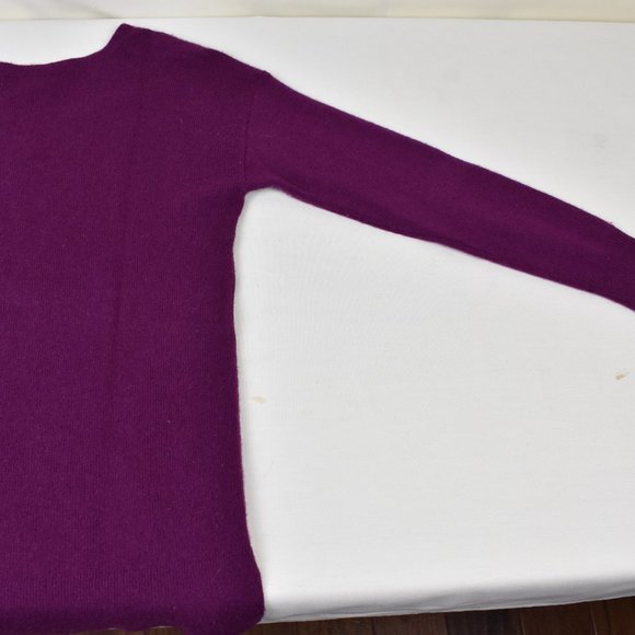HALOGEN Sweater XS P Burgundy V neck Long Sleeve CASHMERE - Picture 4 of 5